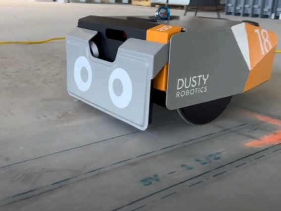 Dusty, the floor marking robot