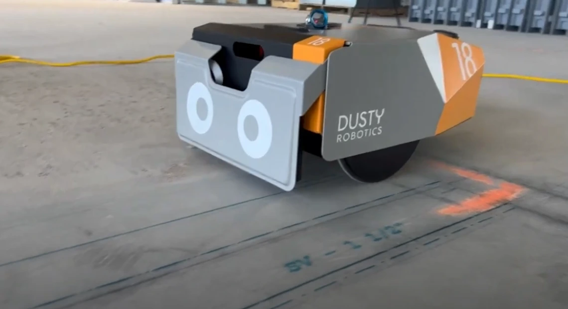 Dusty, the floor marking robot